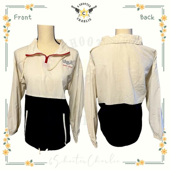 BODY CODE Streetgear VINTAGE Est.1989 White Blue 1/4 Zip MADE IN USA Windbreaker - Picture 1 of 3